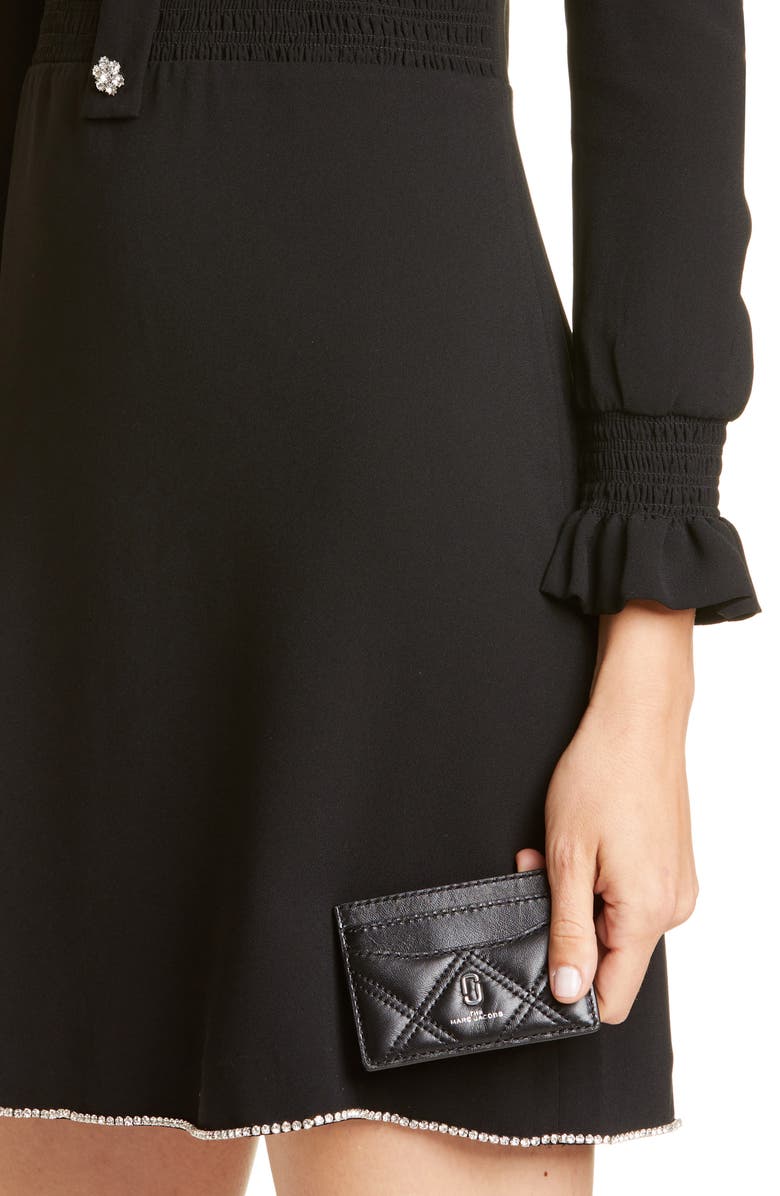 The Marc Jacobs Quilted Leather Card Case, Alternate, color, 