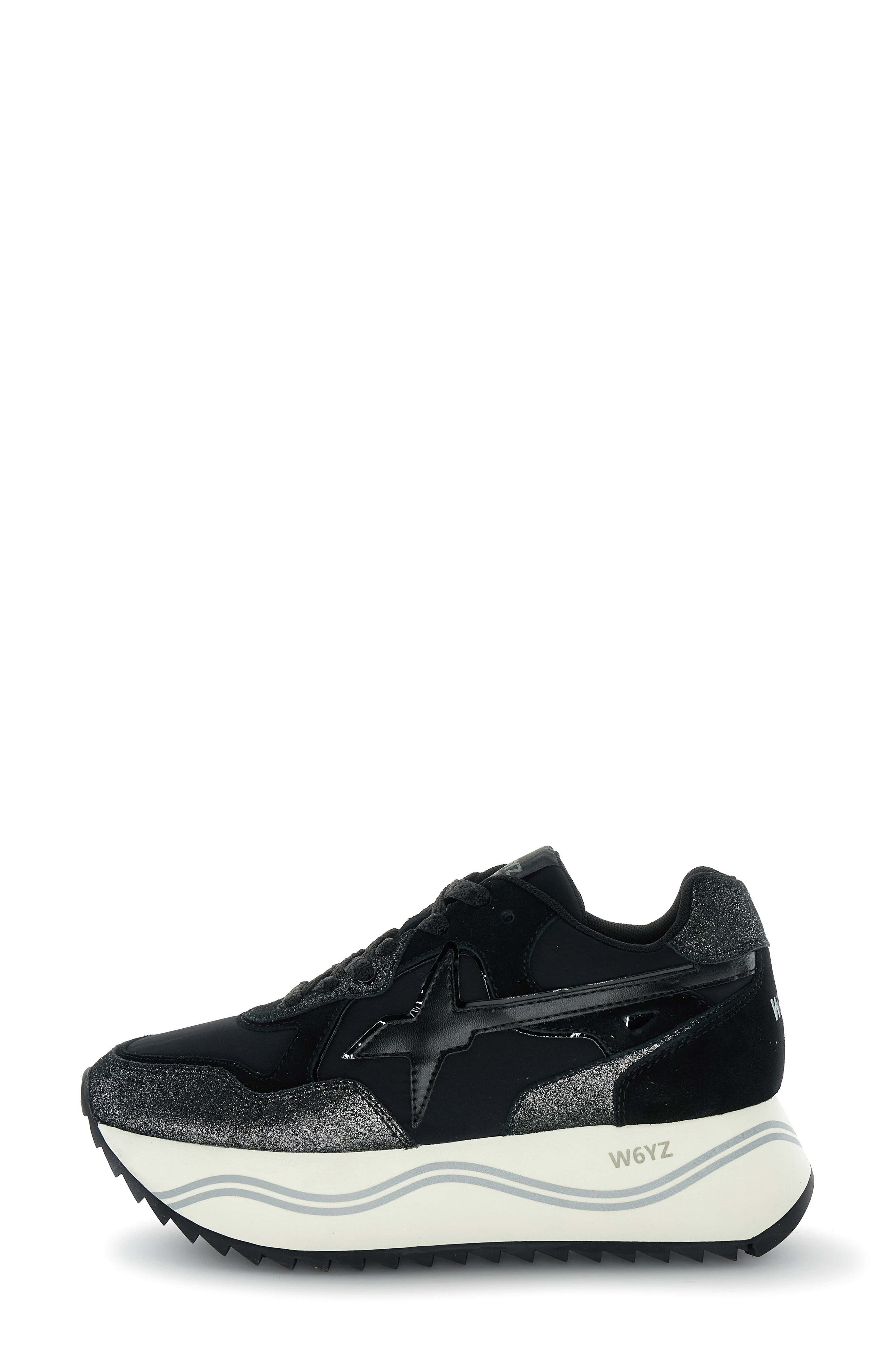 Deva Platform Sneaker, Alternate, color, BLACK