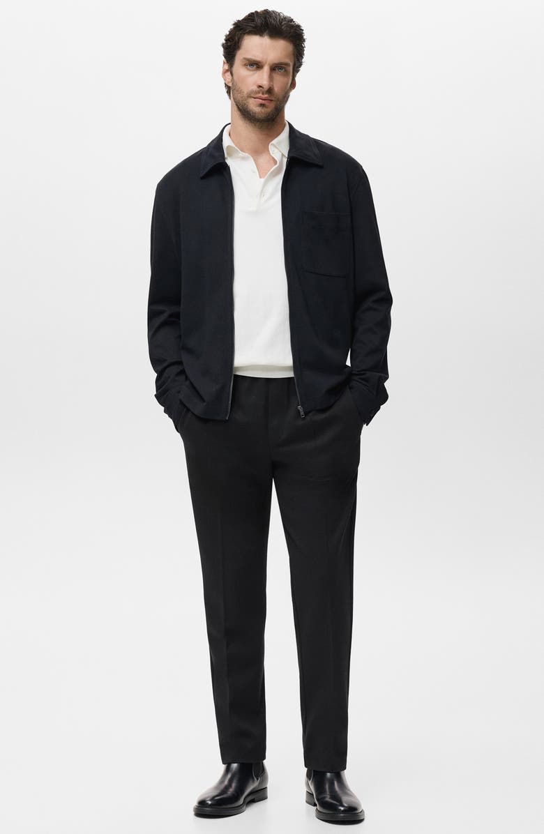 MANGO Drawstring Pants, Alternate, color, Black