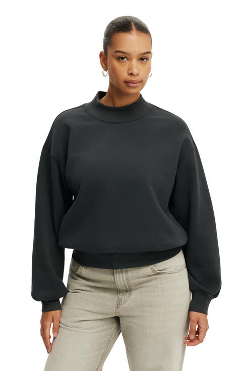 Women's Mock Neck Sweatshirt
