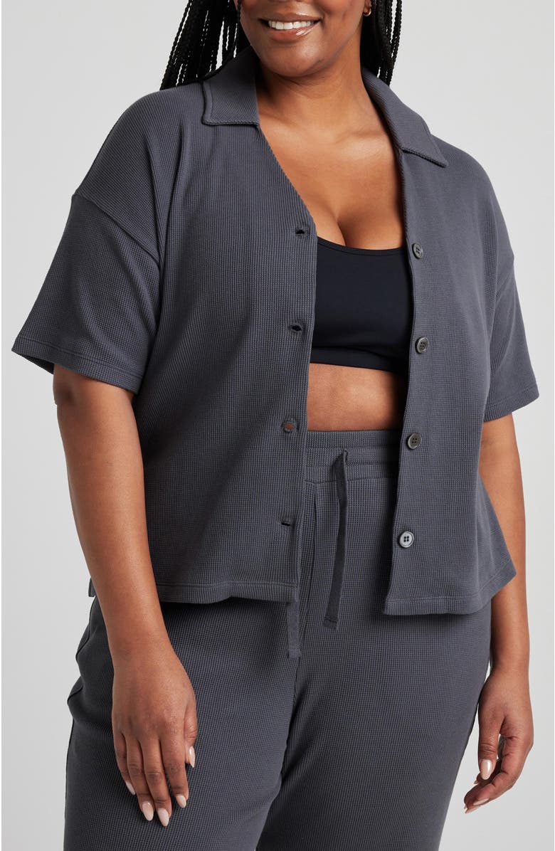Losano Organic Cotton Button Down Shirt, Main, color, Charcoal