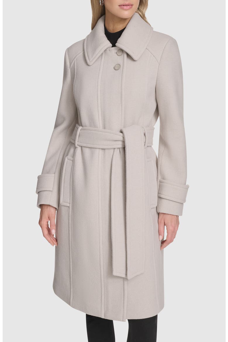 Lawley Wool Blend Belted Trench Coat, Main, color, PEARL
