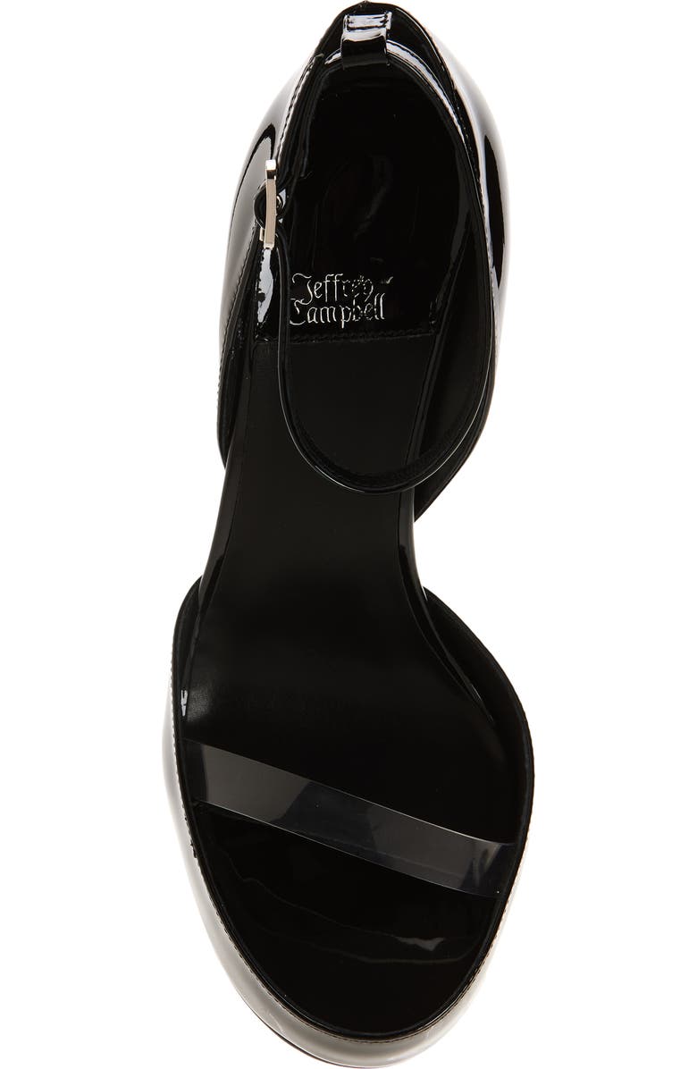 Jeffrey Campbell Gouache Ankle Strap Sandal, Alternate, color, Black Patent
