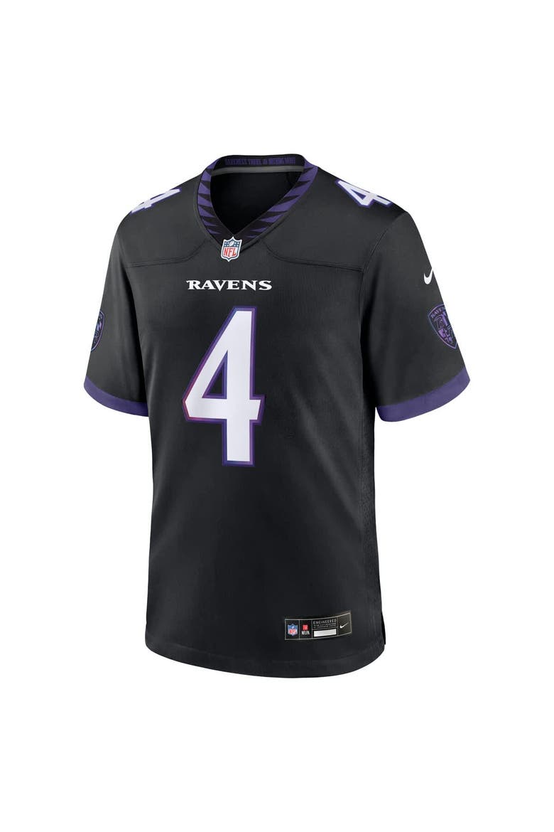 Men's Nike Zay Flowers Black Baltimore Ravens Alternate Game Jersey, Alternate, color, Black