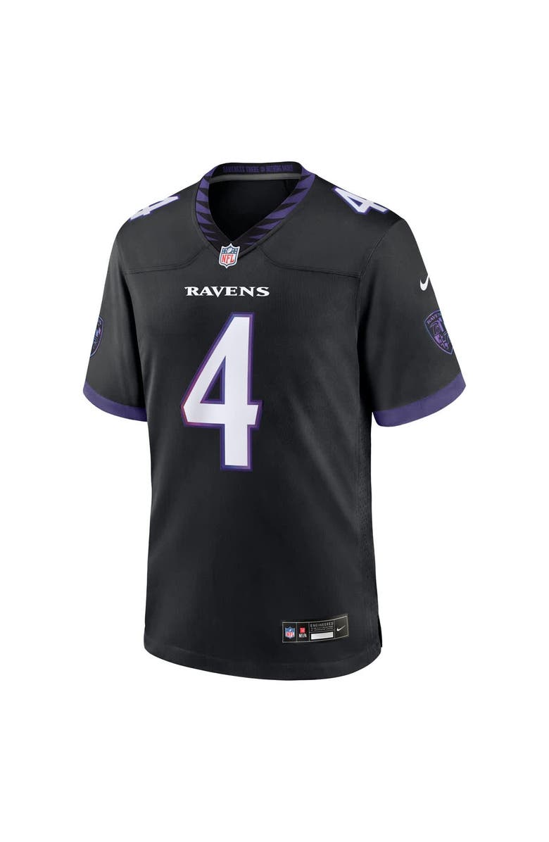 Nike Men's Nike Zay Flowers Black Baltimore Ravens Alternate Game Jersey, Alternate, color, Black