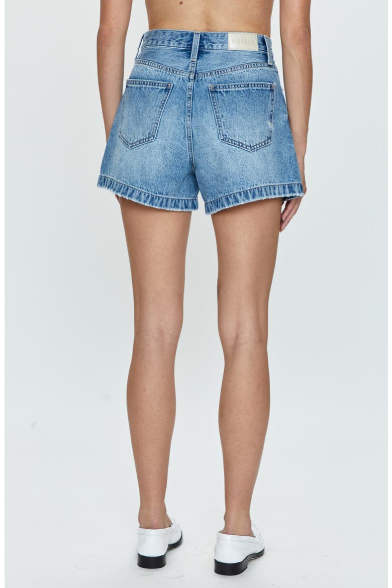 Saige High Waist Denim Shorts, Alternate, color, FRENCH RIVIERA