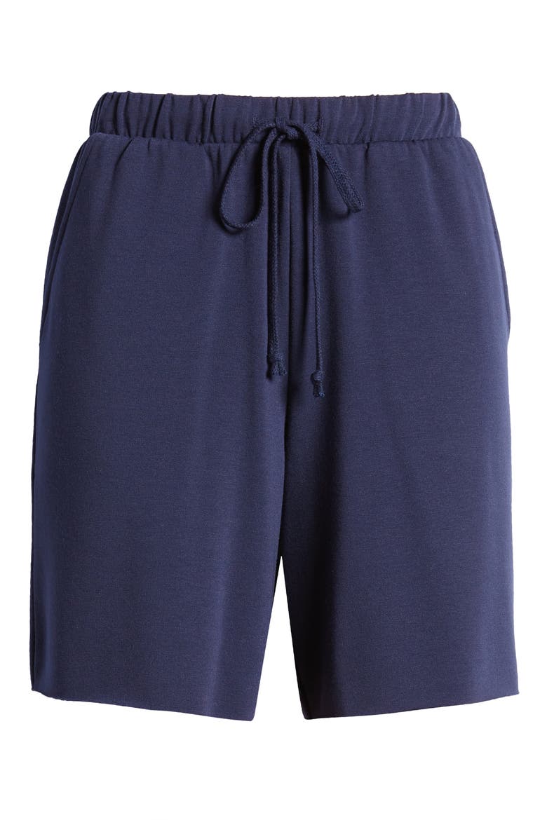 Raw Hem Sweat Shorts, Alternate, color, NAVY MARITIME