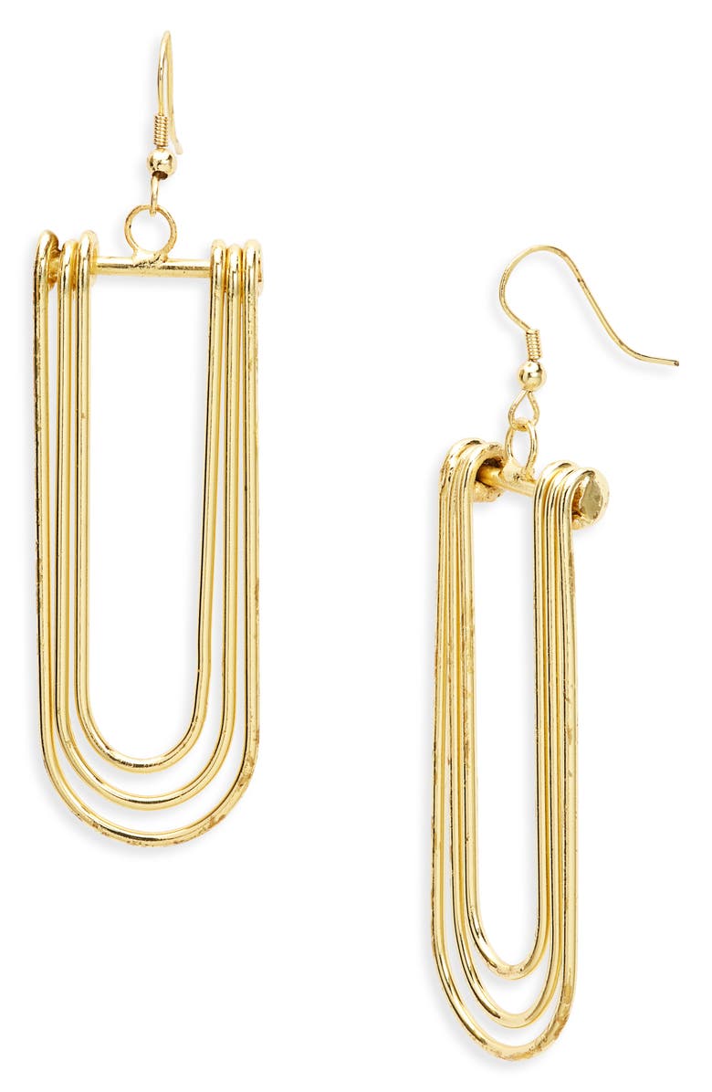 Area Stars Ritz Concentric Loop Drop Earrings, Main, color, 