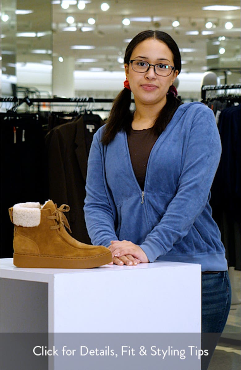 Sunny Genuine Shearling Lined Platform Bootie, sales video thumbnail