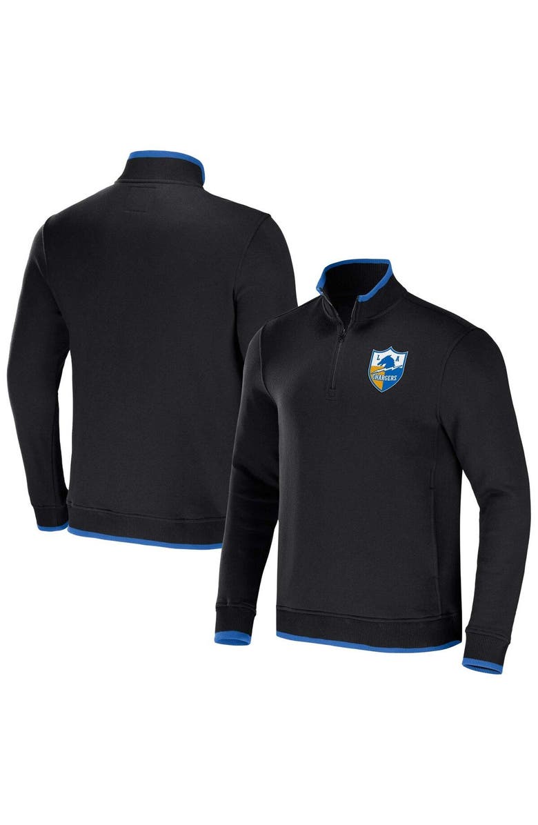 NFL X DARIUS RUCKER Men's NFL x Darius Rucker Collection by Fanatics Black Los Angeles Chargers Logo Quarter-Zip Top, Main, color, Black