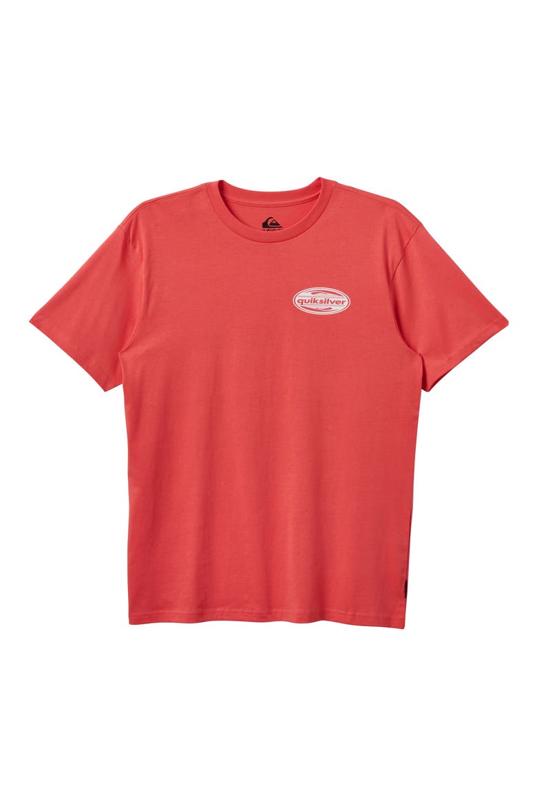 Boarding Cotton Graphic T-Shirt, Main, color, CORAL