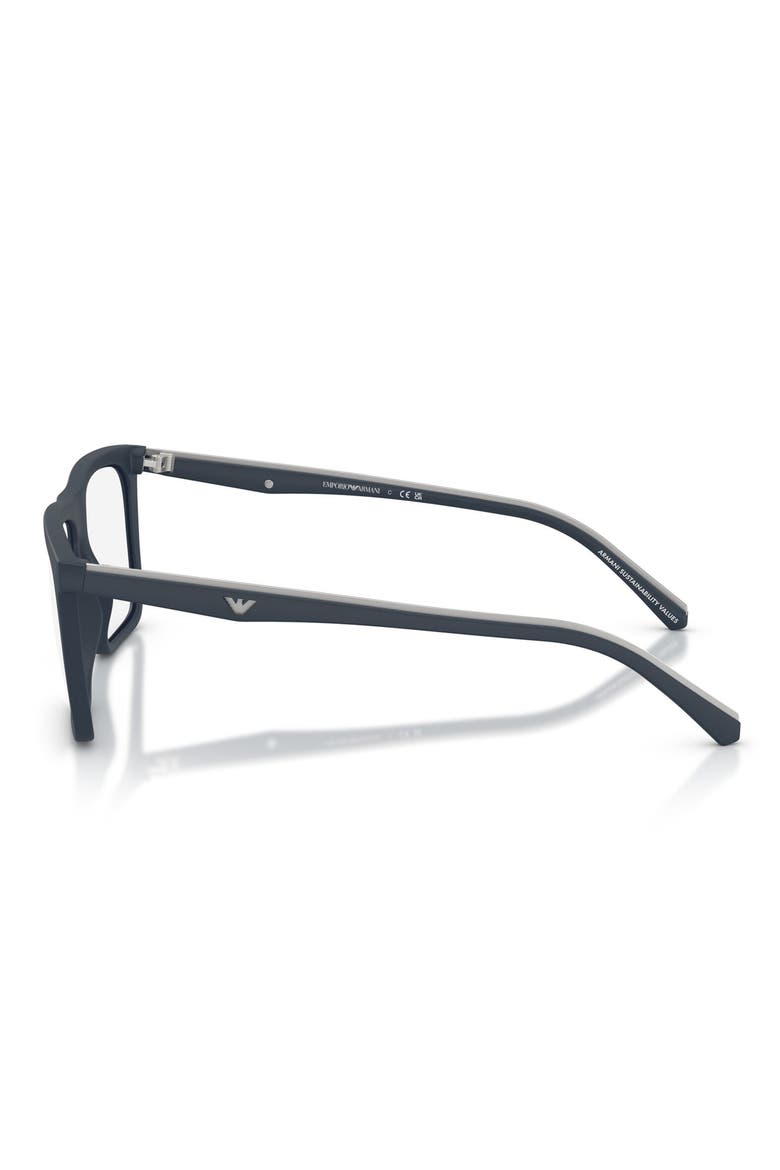 56mm Square Optical Glasses, Alternate, color, MATTE BLUE / CLEAR