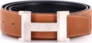 Pre-Owned Hermes Constance Reversible Belt Leather Wide