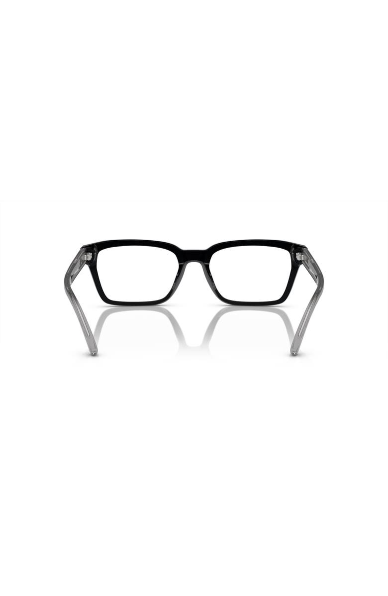 Emporio Armani 53mm Rectangle optical glasses, Alternate, color, Black