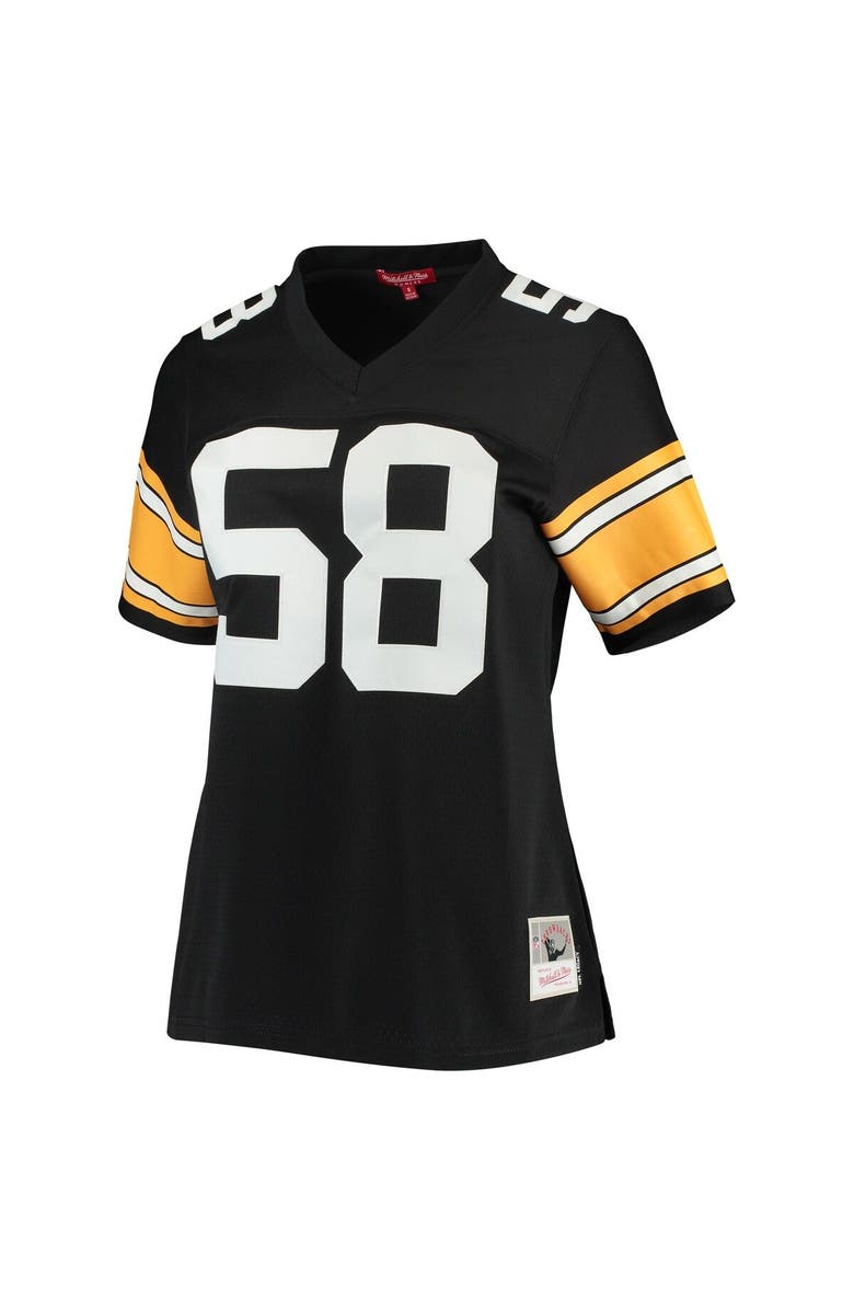 Mitchell & Ness Women's Mitchell & Ness Jack Lambert Black Pittsburgh Steelers Legacy Replica Player Jersey, Alternate, color, Black