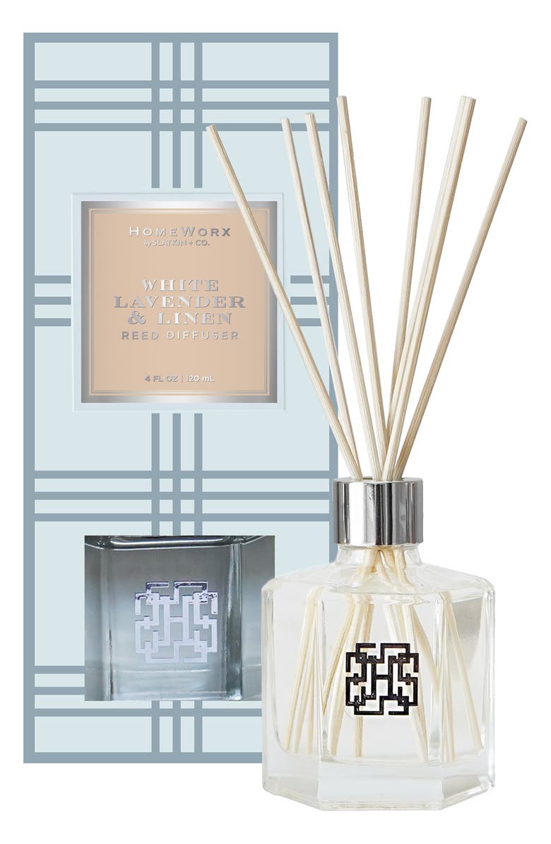 HOMEWORX BY SLATKIN & CO. Lavender & Linen Reed Diffuser, Main, color, 