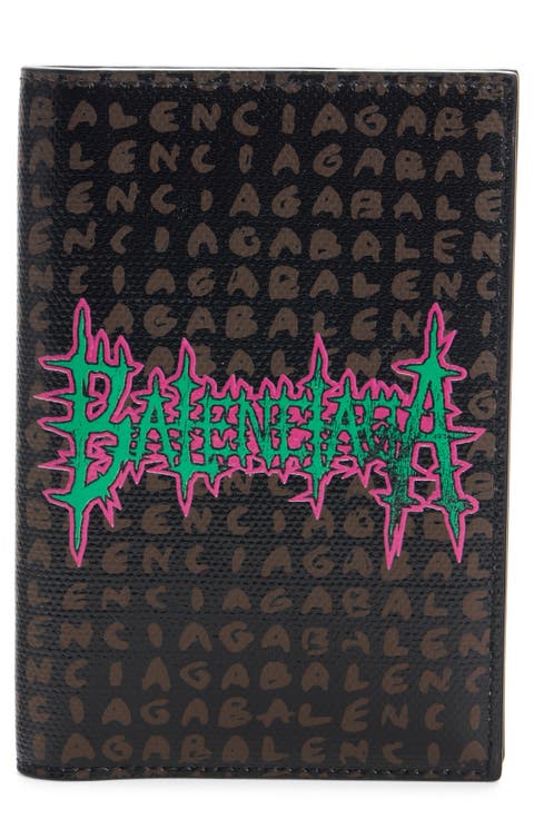 Snob Allover Logo Coated Canvas Passport Holder
