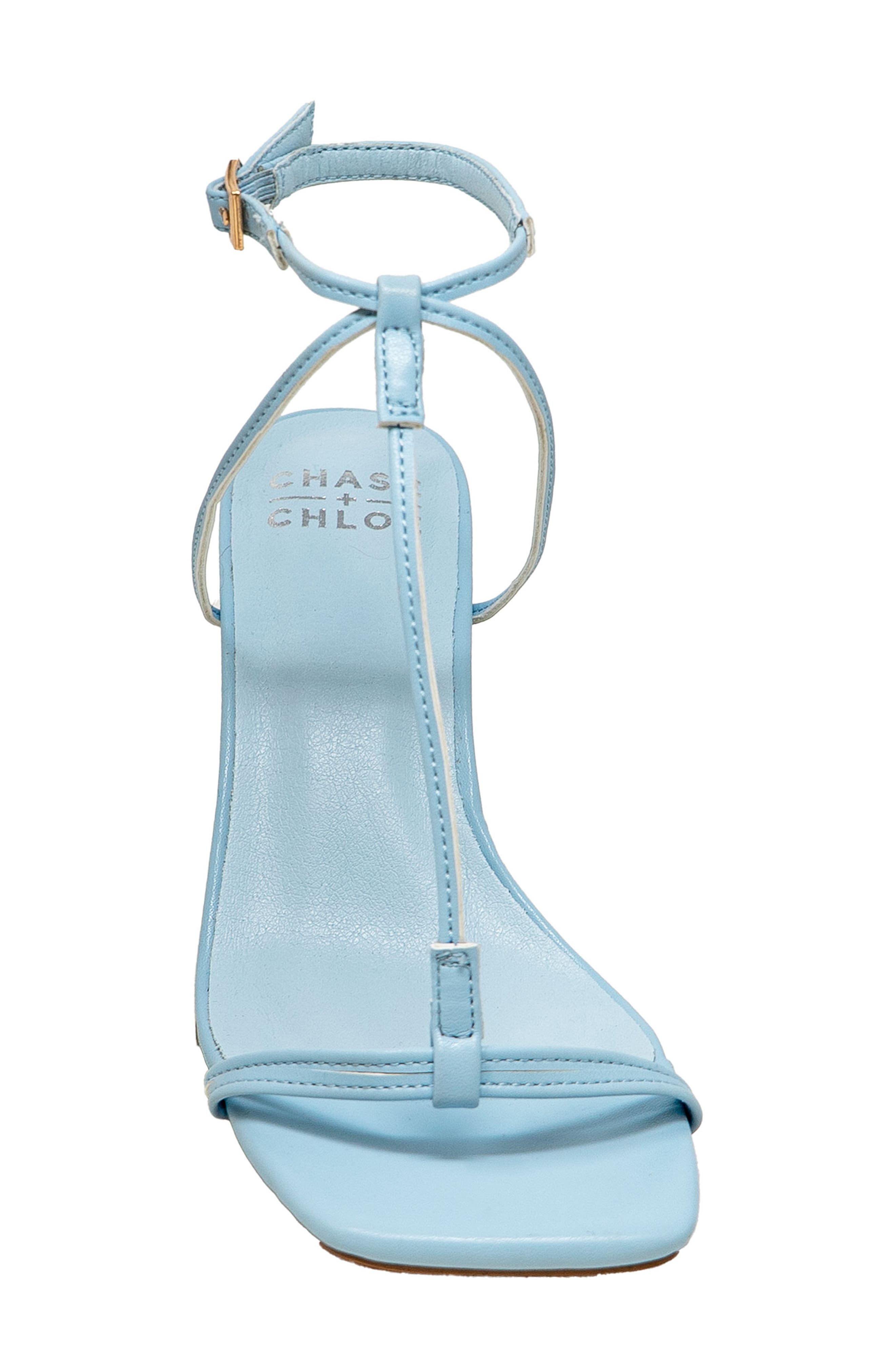Minimalist Strappy Square Toe Sandal, Alternate, color, LT. BLUE PU