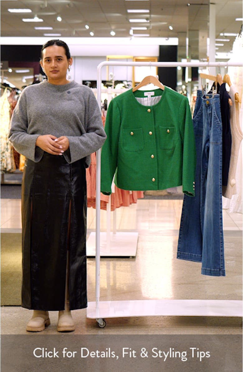 Collarless Tweed Jacket, sales video thumbnail