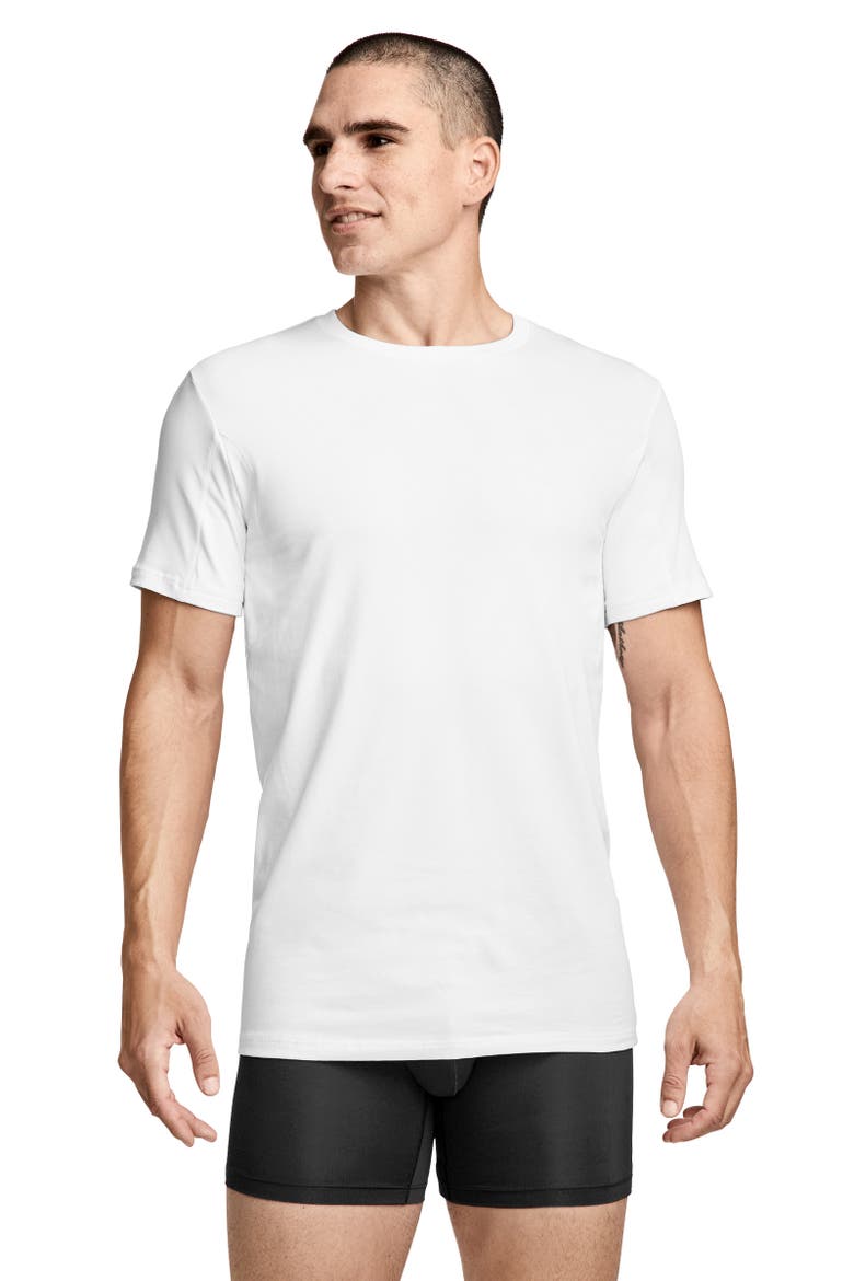 Men's Sweat Protect Crew Neck Undershirt, Main, color, Diamond White