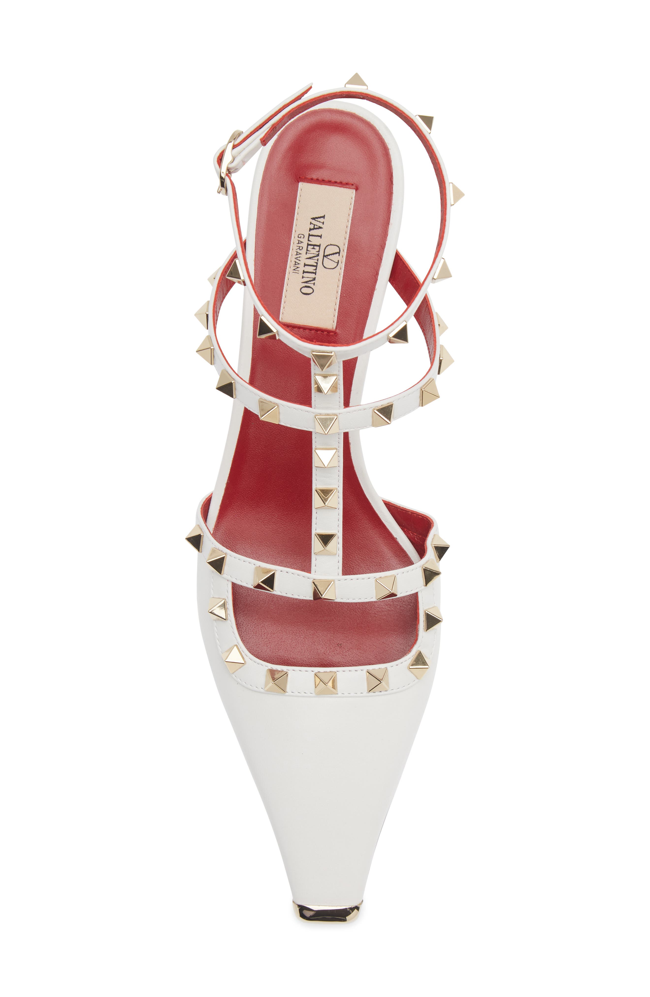 Rockstud Kitten Heel Pump, Alternate, color, WHITE