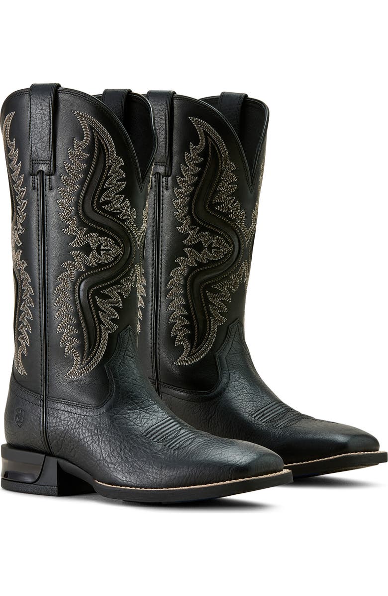 Ariat Captivate Wide Square Toe Cowboy Boot, Alternate, color, Black