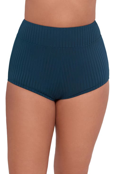 Ribbed Ultra High Waist Swim Short