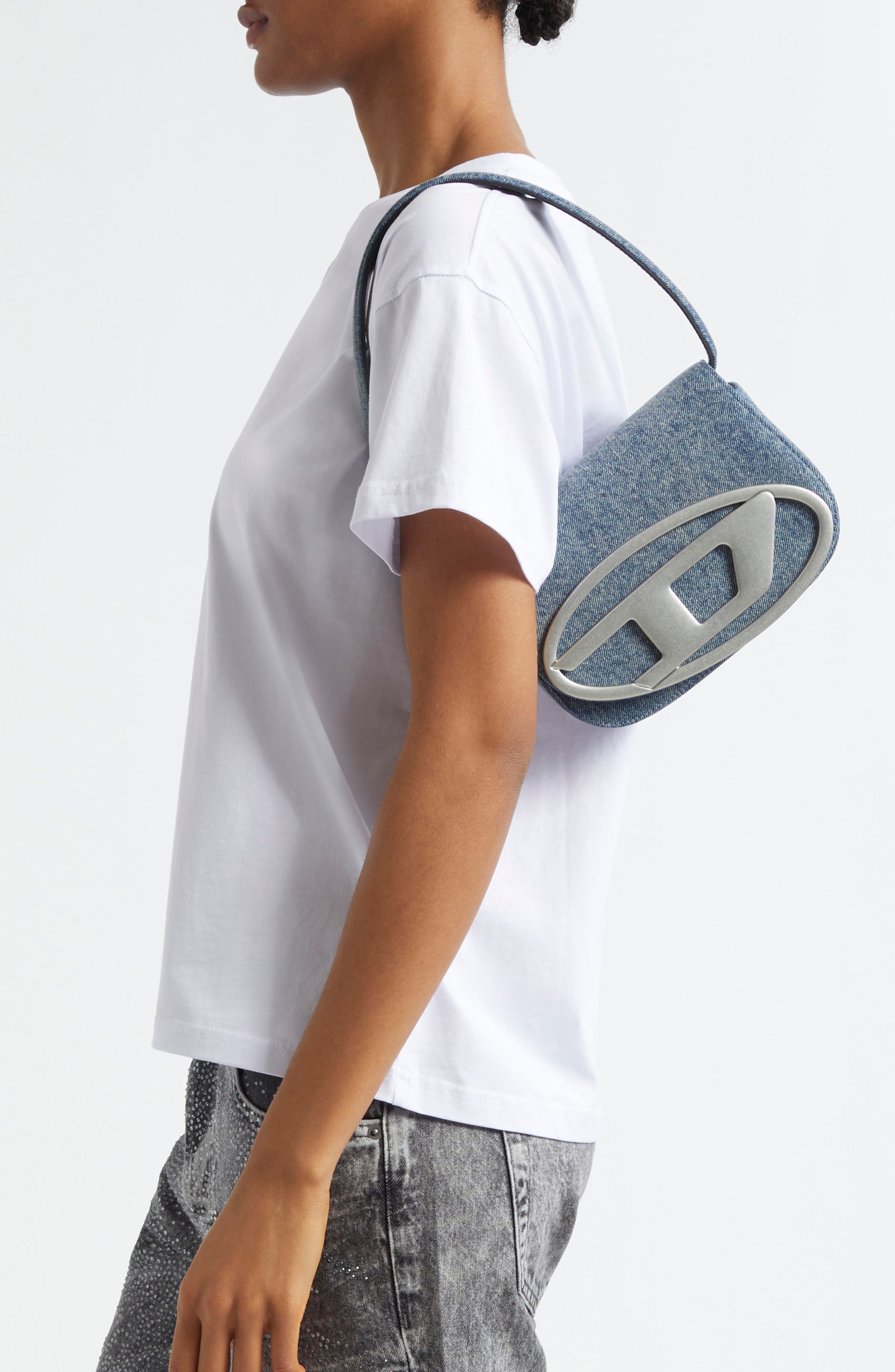 1DR Denim Shoulder Bag, Alternate, color, MEDIUM BLUE