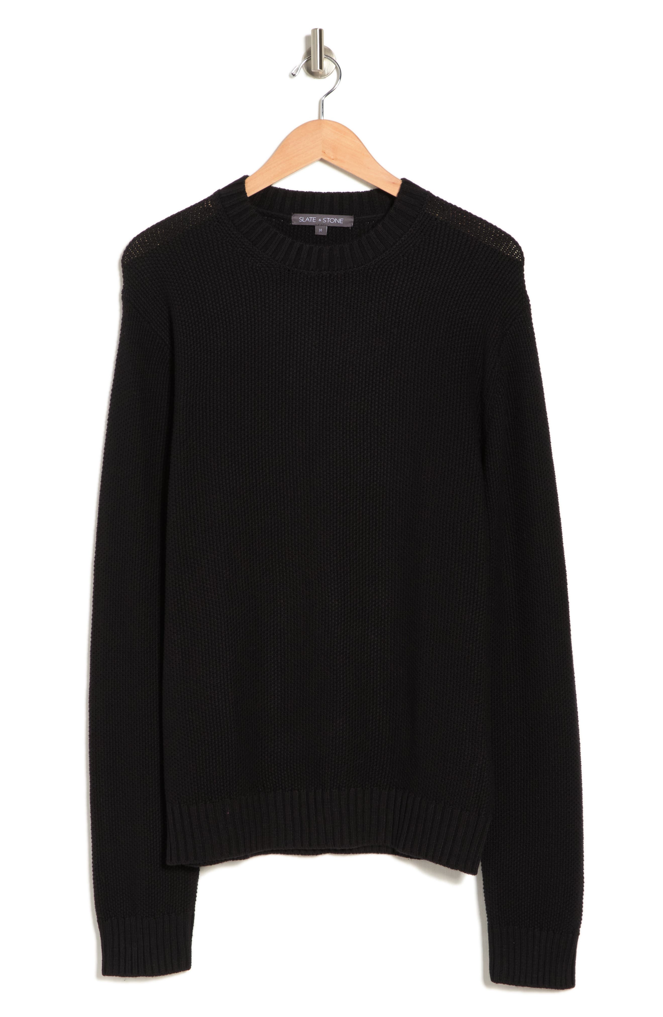 Slate & Stone Textured Weave Crewneck Sweater (Men) | Nordstromrack