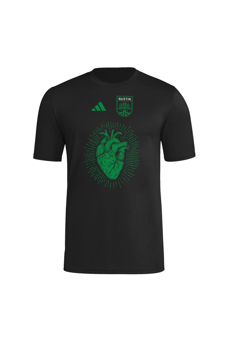 Men's adidas  Black Austin FC 2025 Jersey Hook AEROREADY T-Shirt, Alternate, color, Black
