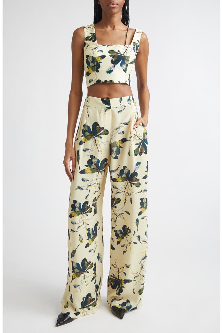 Carda Abstract Floral Crop Top, Alternate, color, BLOOMS PRINT
