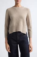 LOULOU DE SAISON Mora Three-Quarter Sleeve Cashmere Sweater