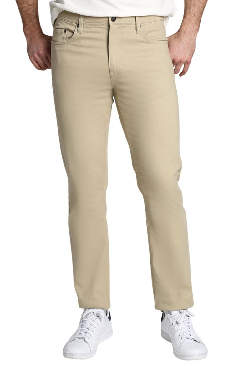 Straight Leg Stretch Twill 5-Pocket Pants, Main, color, KHAKI