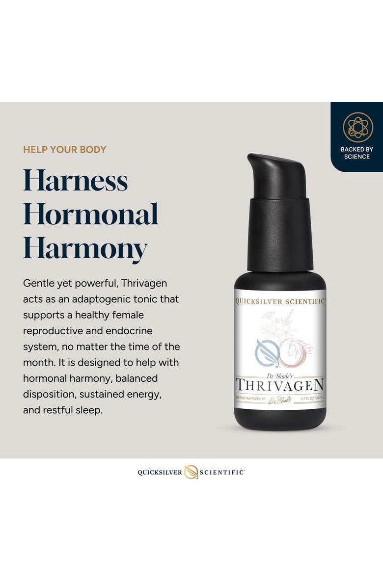 Quicksilver Scientific Thrivagen Adaptogenic Shatavari and Maca Root Supplement, Alternate, color, NO COLOR