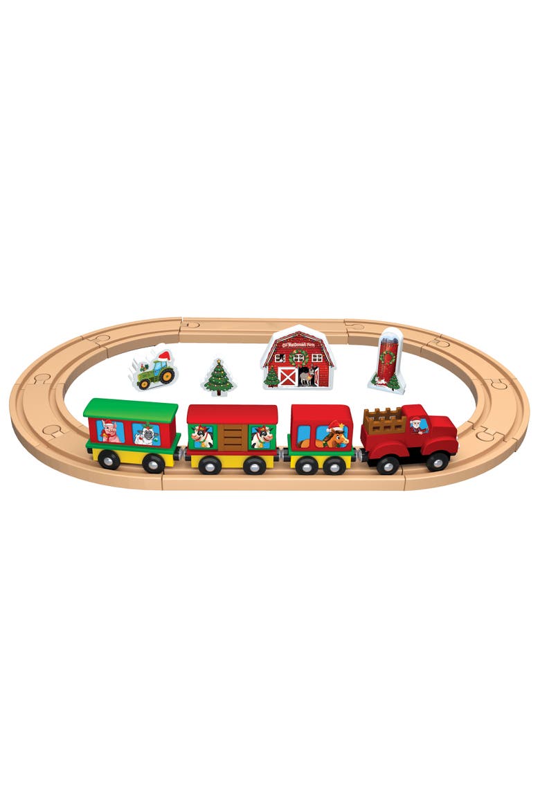 Old MacDonald Holiday Toy Train Set, Alternate, color, Multicolor