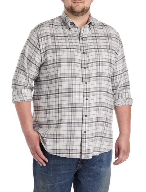 Big & Tall Large Plaid Flannel Sport Shirt V2