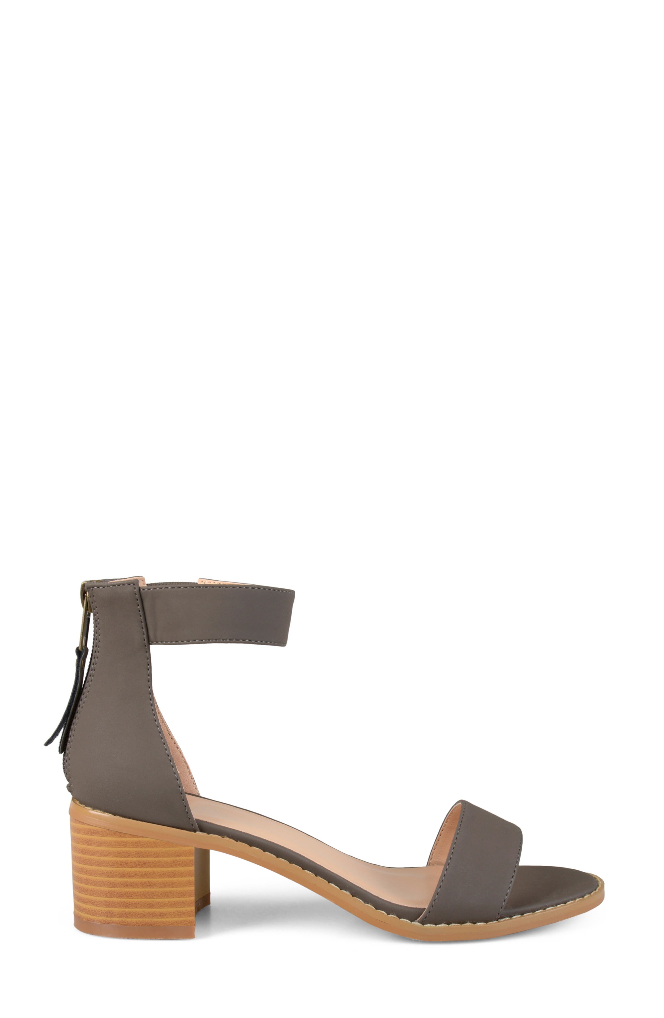 Journee Collection Percy Open Toe Heeled Sandal, Alternate, color, Grey