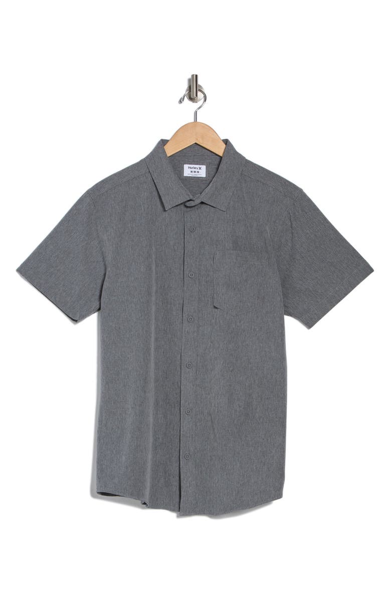 Hurley Tech Chambray Woven Shirt, Alternate, color, Black