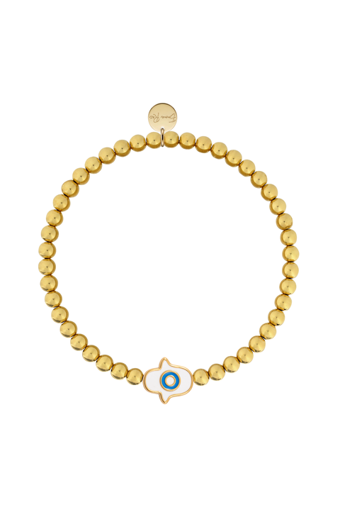 Hamsa Semi-Precious Gemstone Beaded Bracelet