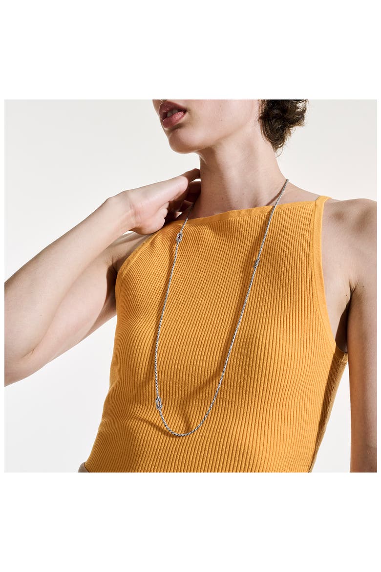 Love Knot Necklace, Main, color, SILVER