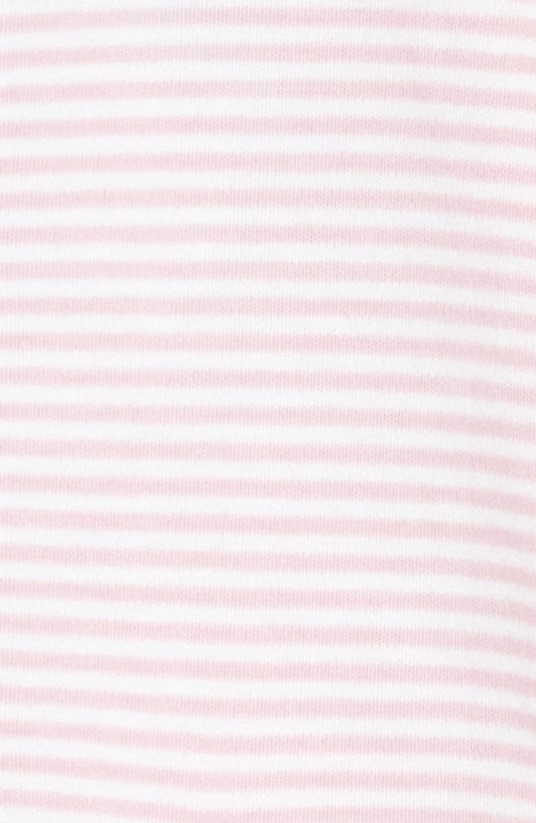Kissy Kissy Simple Stripe Pima Cotton Footie, Alternate, color, Pink