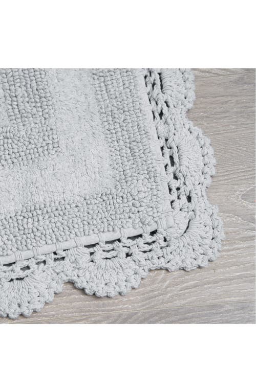 Laura Ashley Reversible Crochet Cotton 2-piece Bath Mat Set