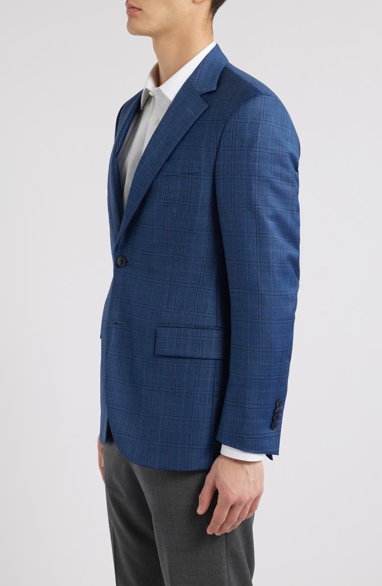Peter Millar Flynn Classic Fit Check Wool Sport Coat, Alternate, color, Blue