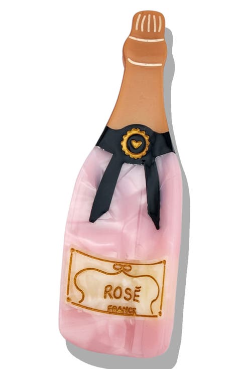 Hand Painted Rosé Claw Clip