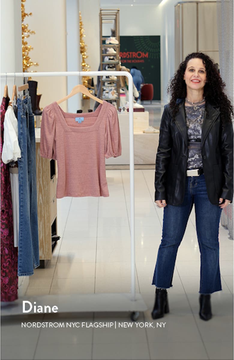 Puff Sleeve Square Neck Top, sales video thumbnail