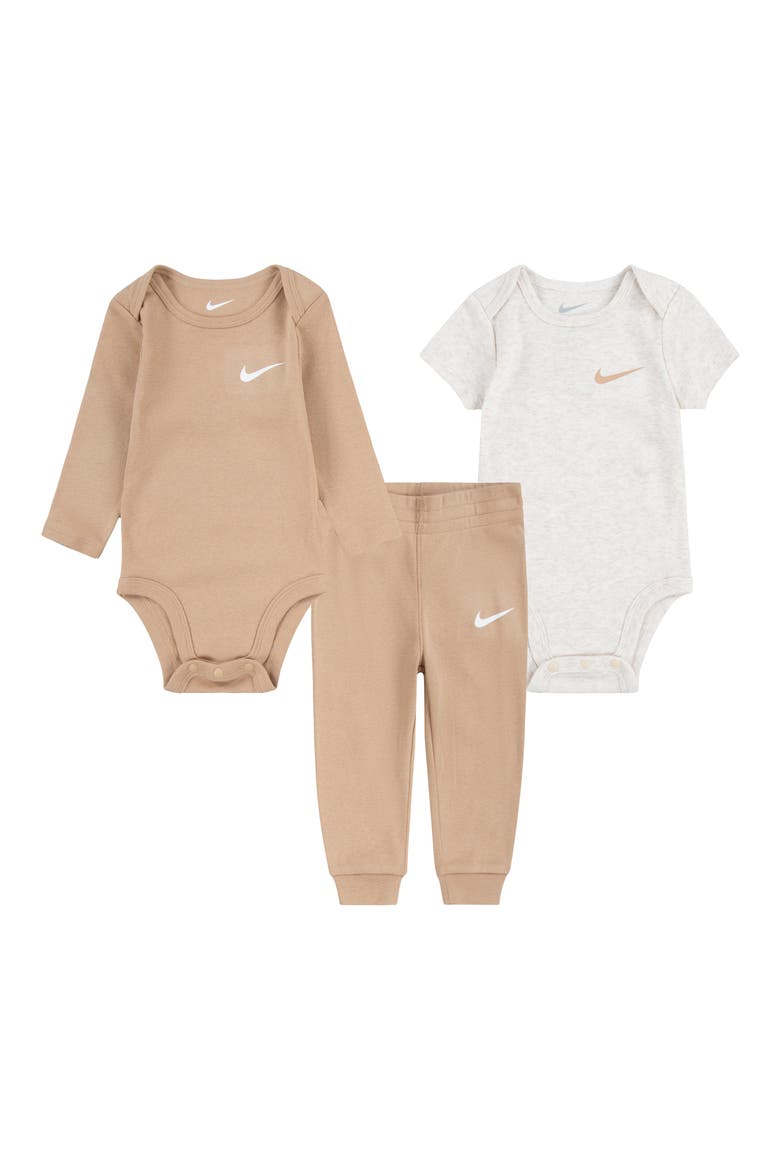 Solid 3-Piece Bodysuits & Joggers Set, Main, color, HEMP