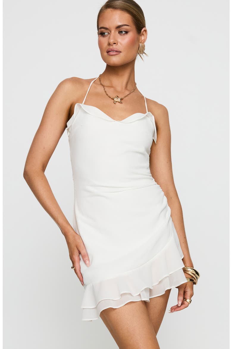 Yara Halter Minidress, Alternate, color, WHITE