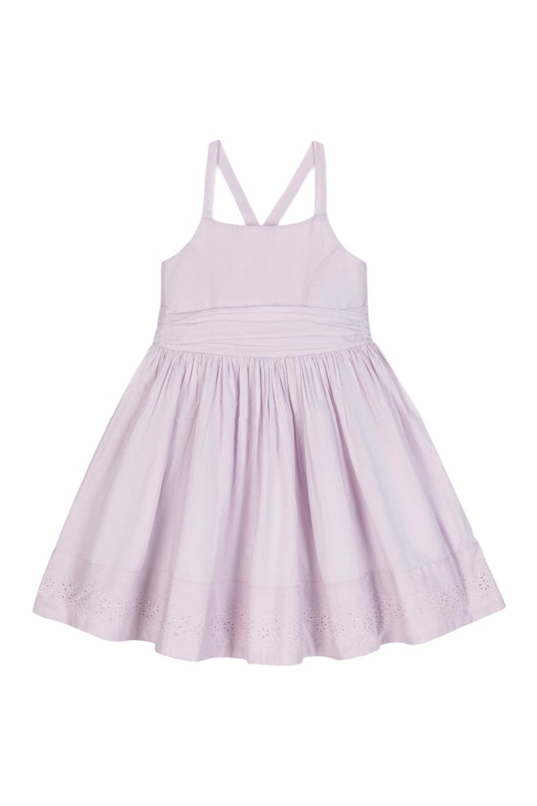 Girls' Organic Embroidered Special Sundress, Toddler, Alternate, color, Light Lavender