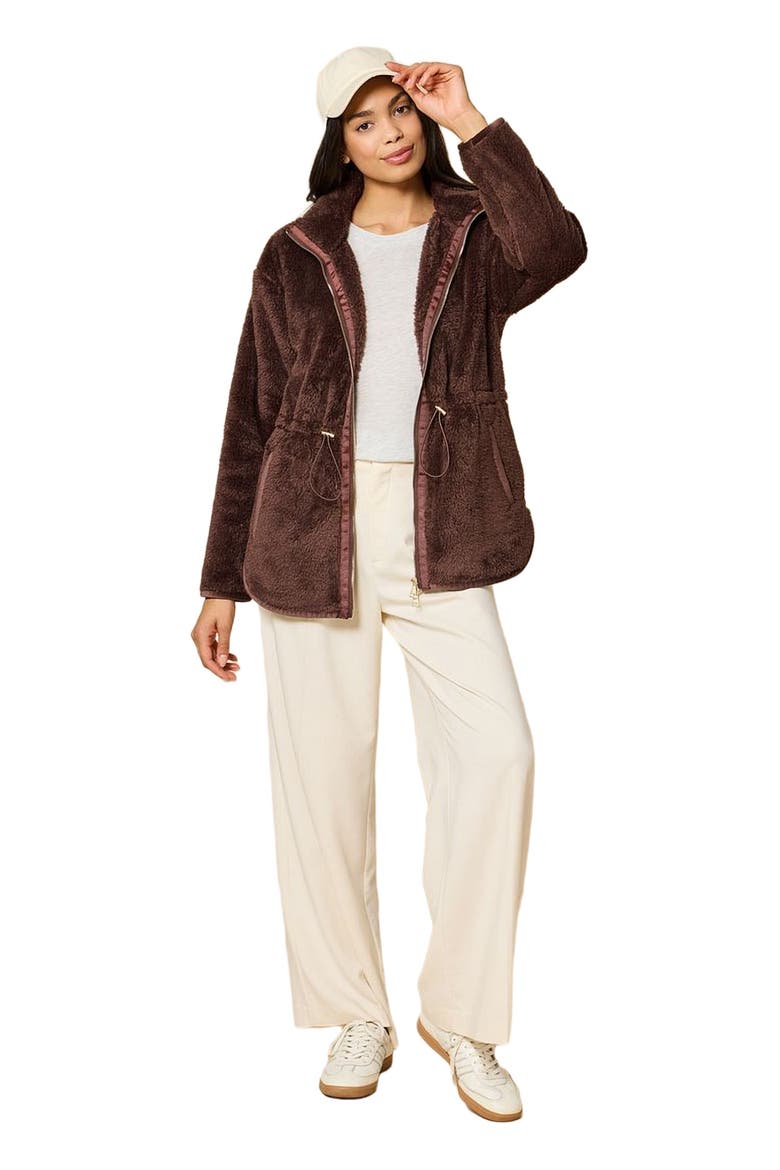 DreamPlush Two Way Zip Jacket, Alternate, color, Espresso
