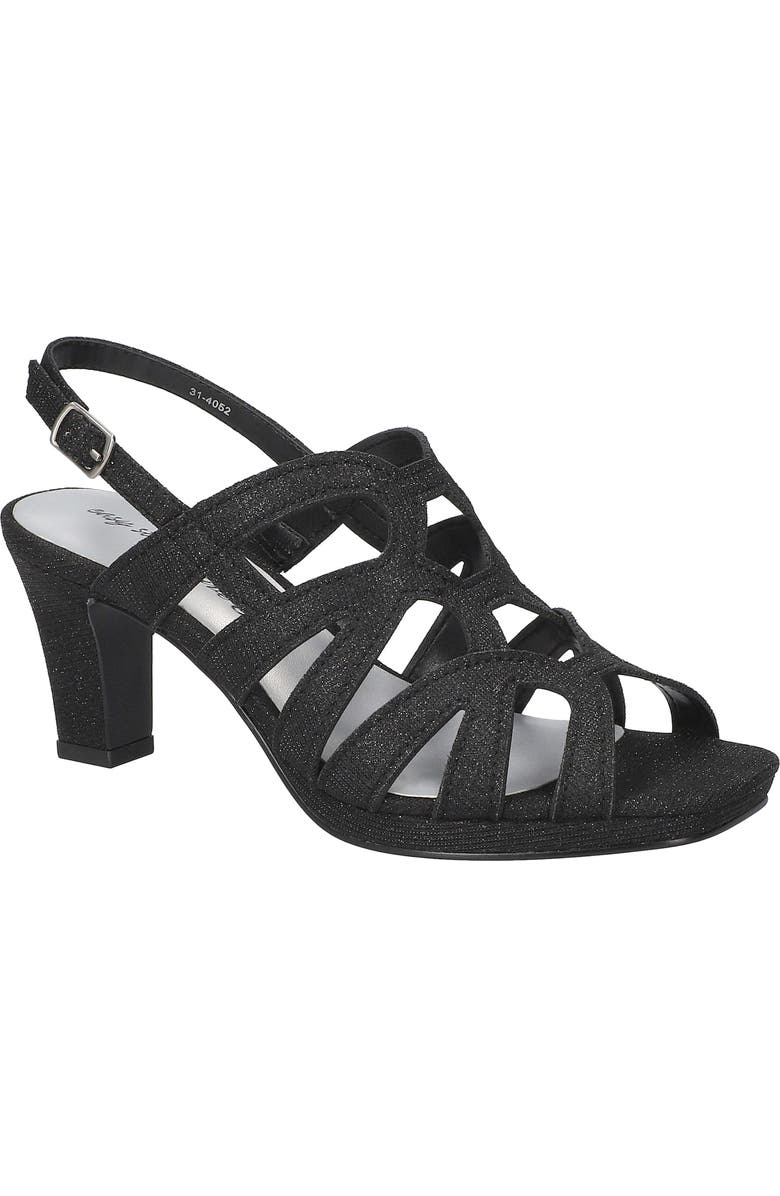 EASY STREET Jetty Slingback Sandal, Main, color, Black Glitter